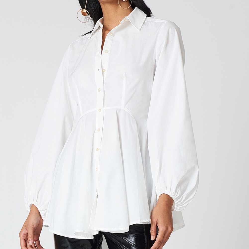 Free People balloon sleeve blouse. Size XS
